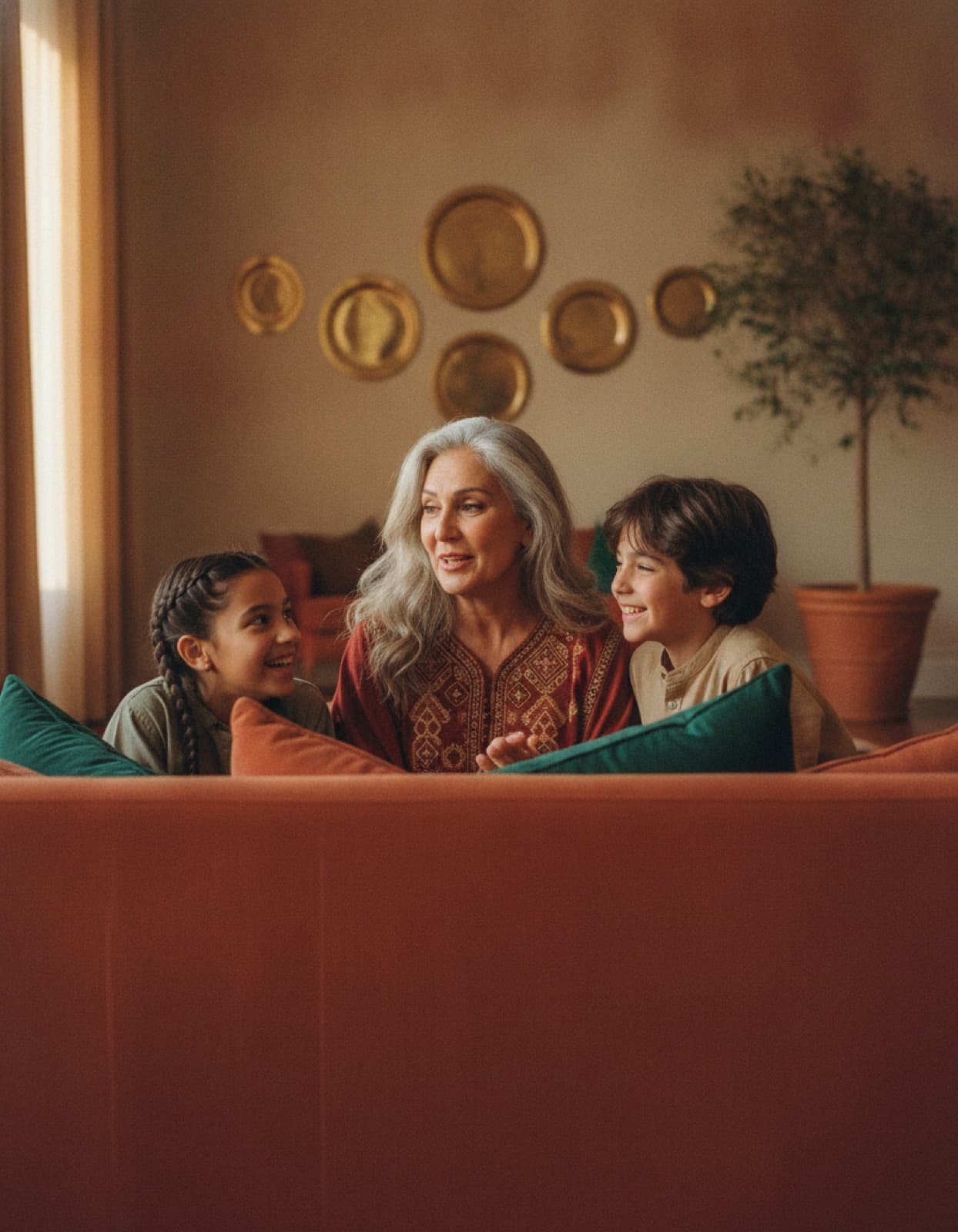 Grandmother with grandchildren